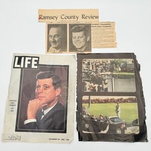 John F Kennedy Assassination Nov. 27&29 1963 LIFE Magazine pages Newspaper Lot